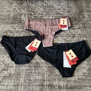 NWT Thinx Period Panties 3 Pair Bikini Cheeky Sportslip 3XL